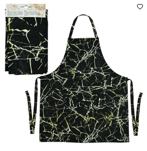 Фартук Чёрный мрамор (с карманом) МТ71-294